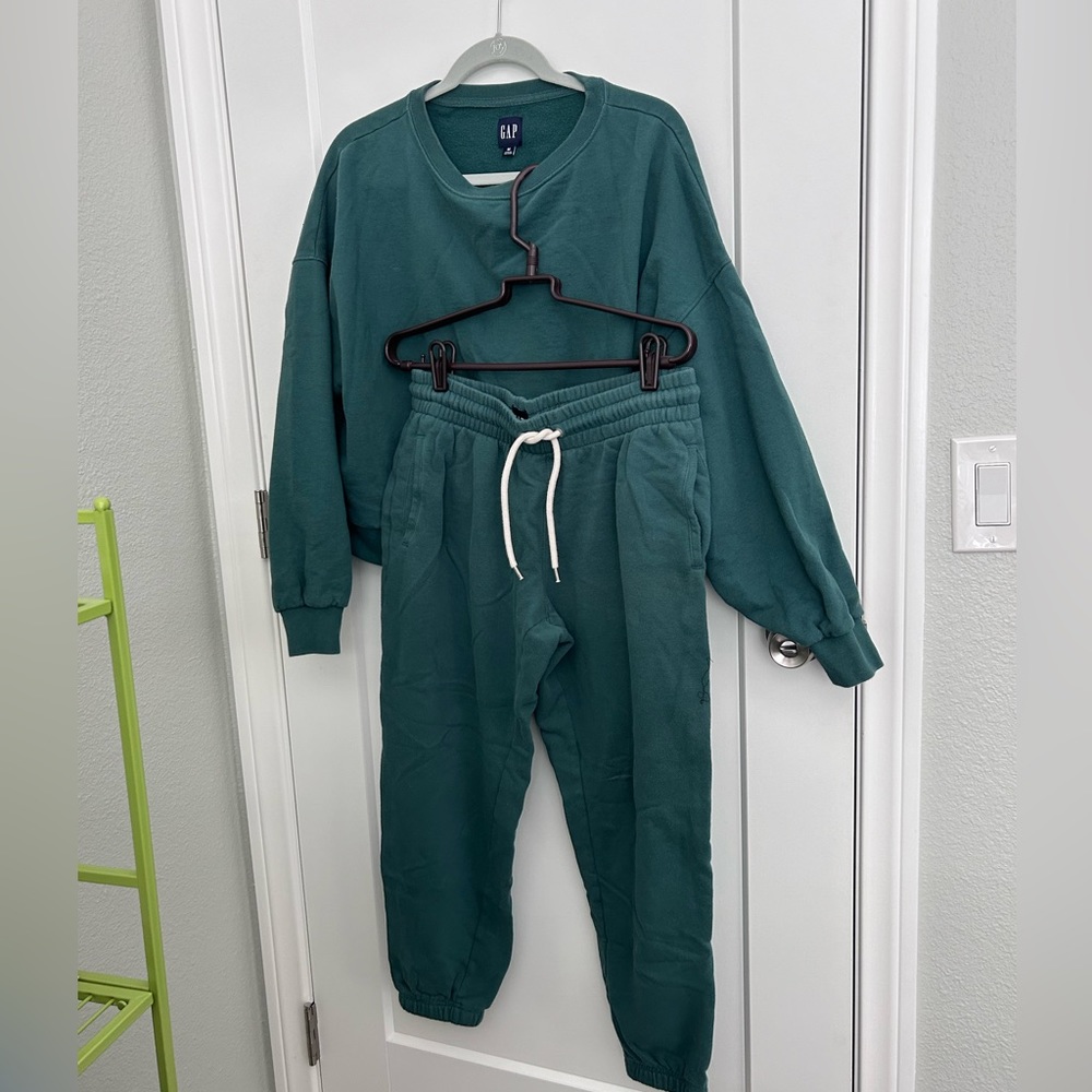 Gap Forest Green Sweatsuit Sweatshirt Joggers